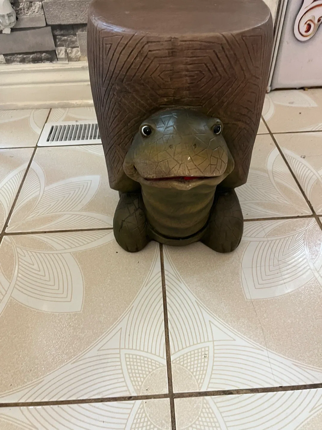 Turtle Table with Glass Top thumbnail