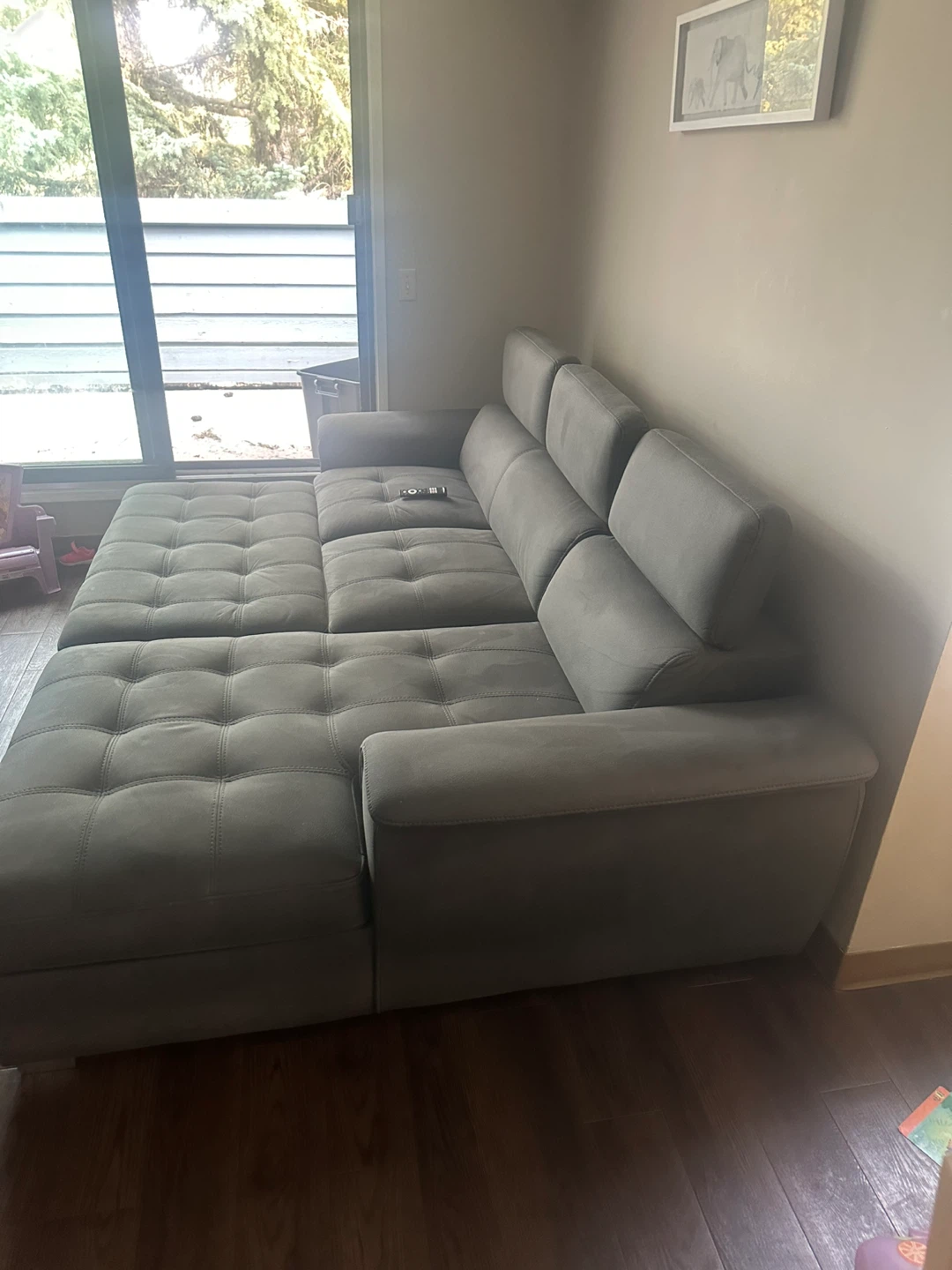 Grey Sectional Sofa with Storage - photo 3