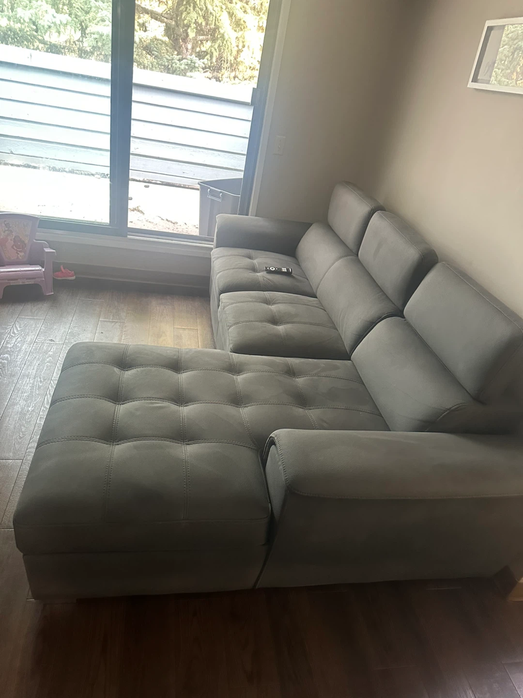 Grey Sectional Sofa with Storage - photo 2