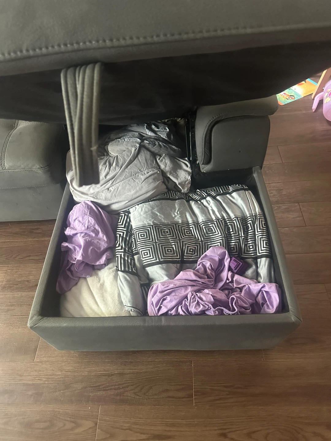 Grey Sectional Sofa with Storage