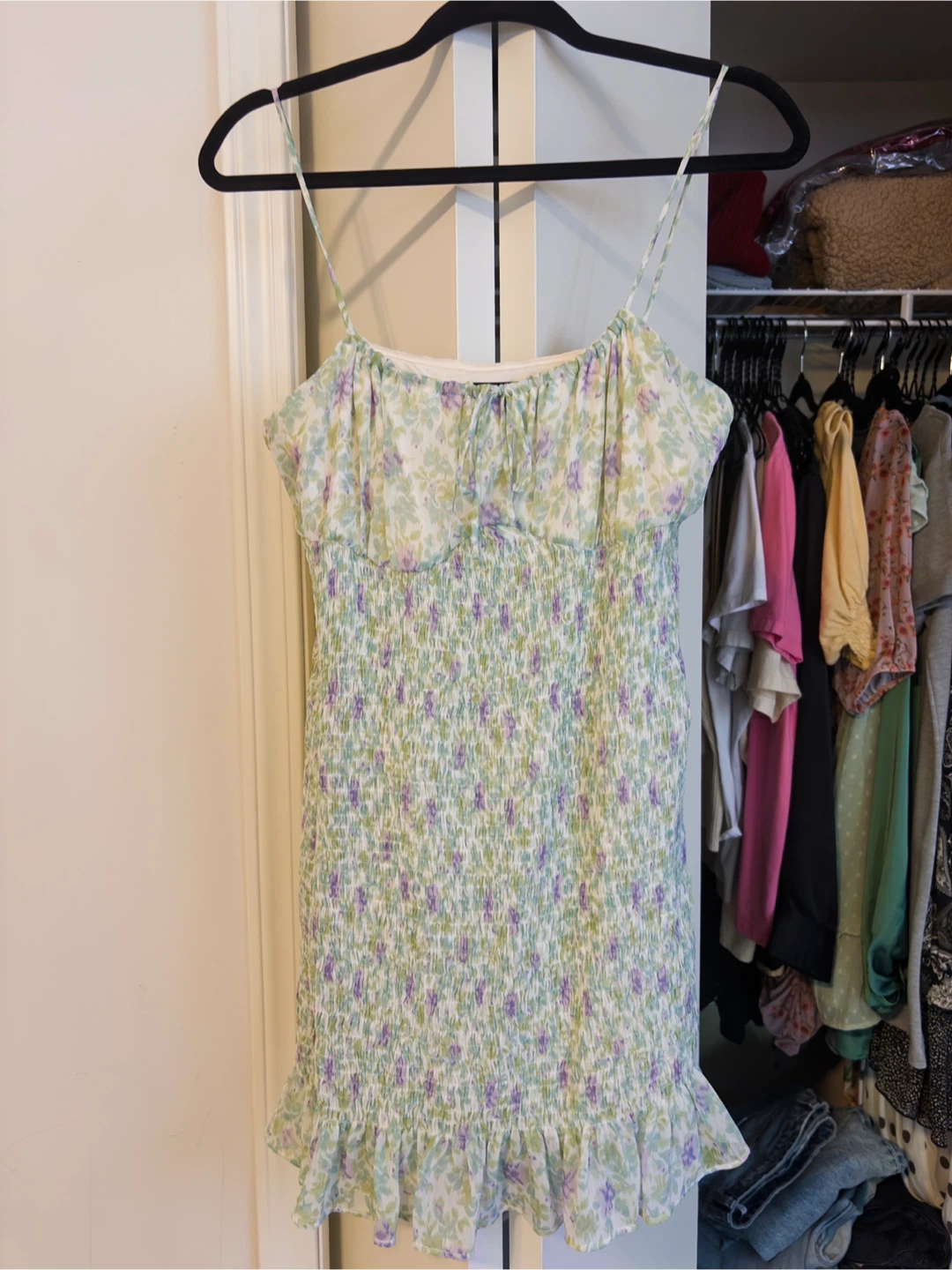 Zara Floral Print Mini Dress - Size L