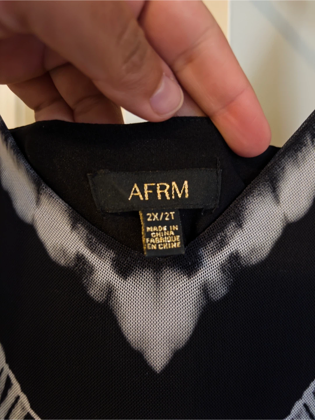 AFRM Black & White Maxi Dress - Size 2X/2T - photo 2