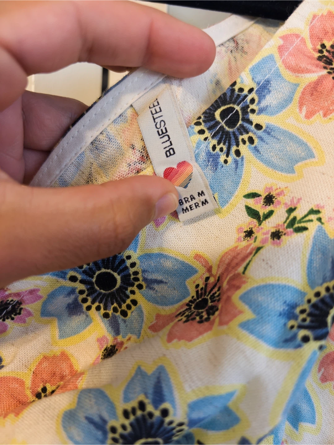 Bluesteel Floral Crop Top - Size M - photo 3