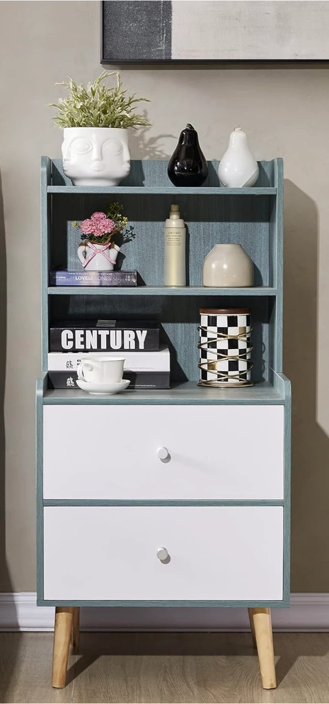 2 Nightstand with Drawers & Shelves - Like New! - photo 2