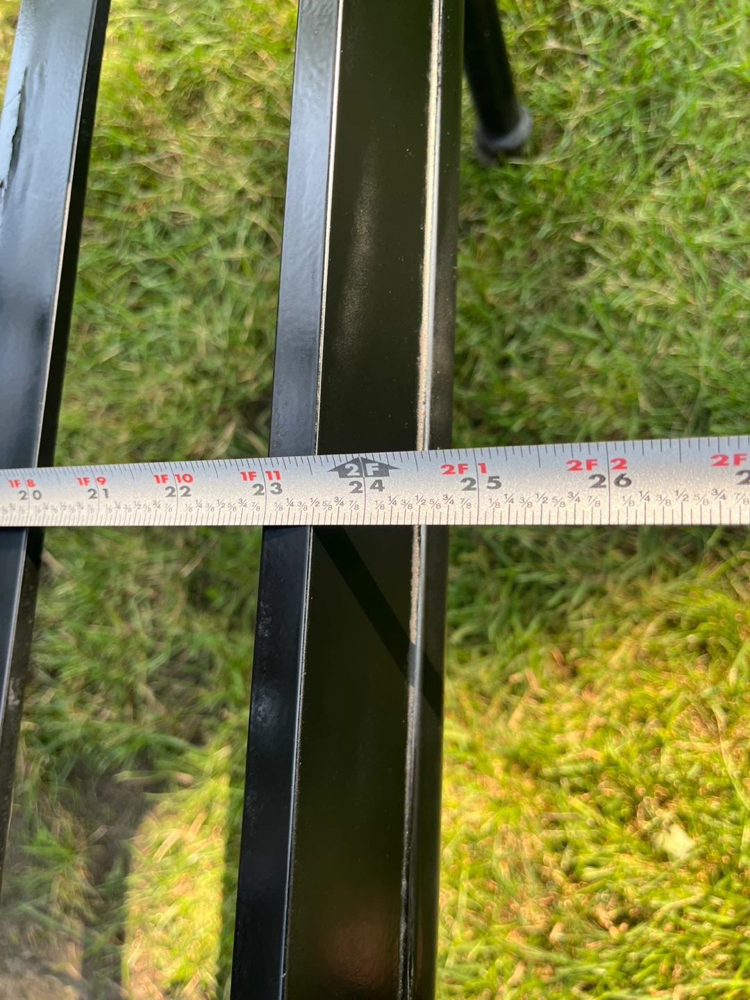Black Metal Garden Bench - 6ft Long - photo 2