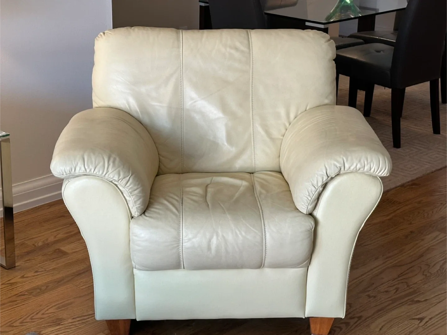 2 All Leather Armchairs - Butter Cream Colour image indicator(2)