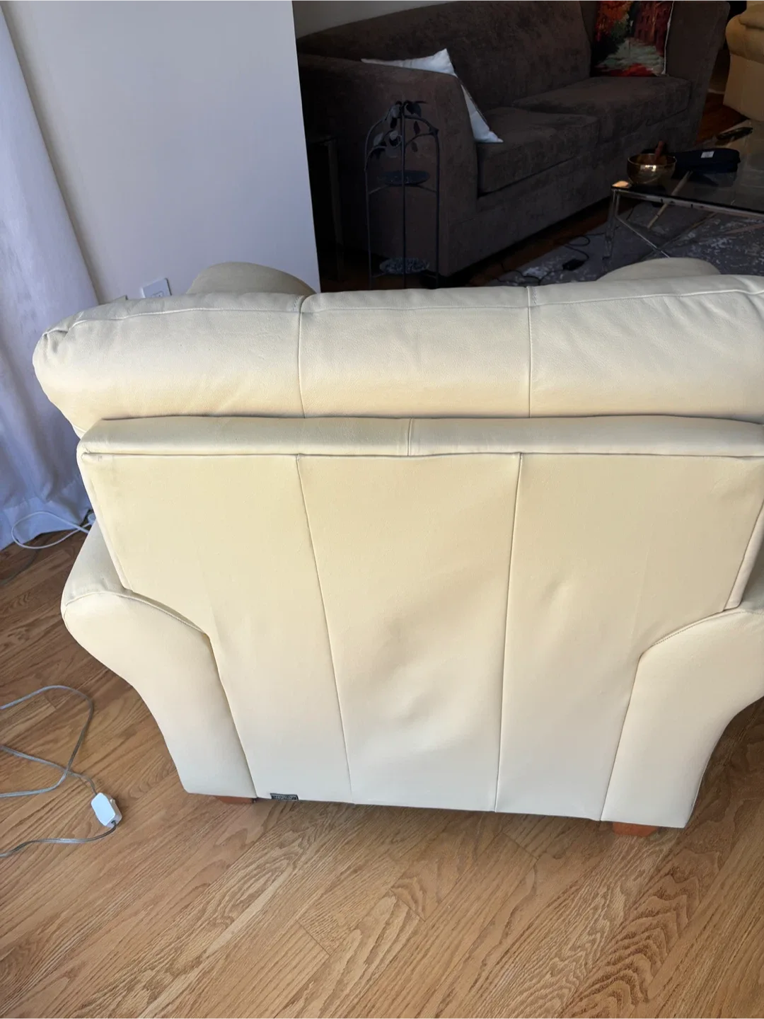 2 All Leather Armchairs - Butter Cream Colour image indicator(7)