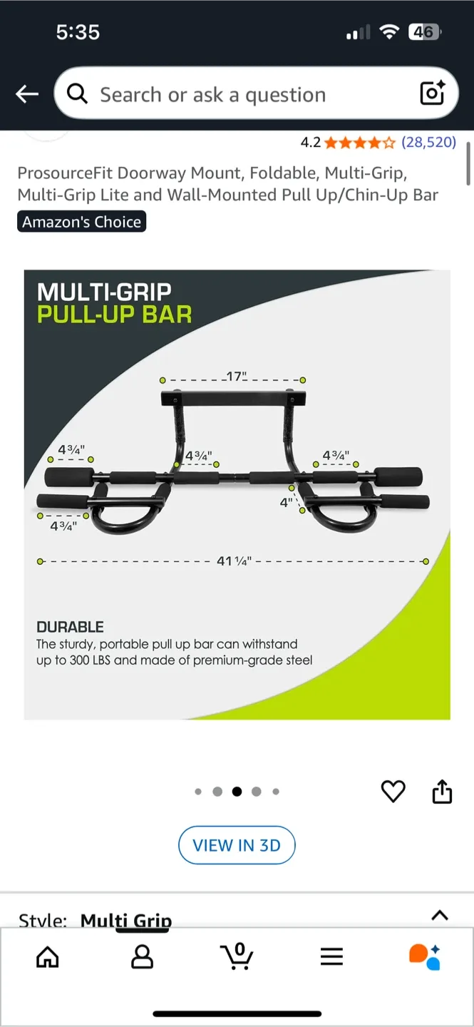 Multi-Grip Pull-Up Bar thumbnail