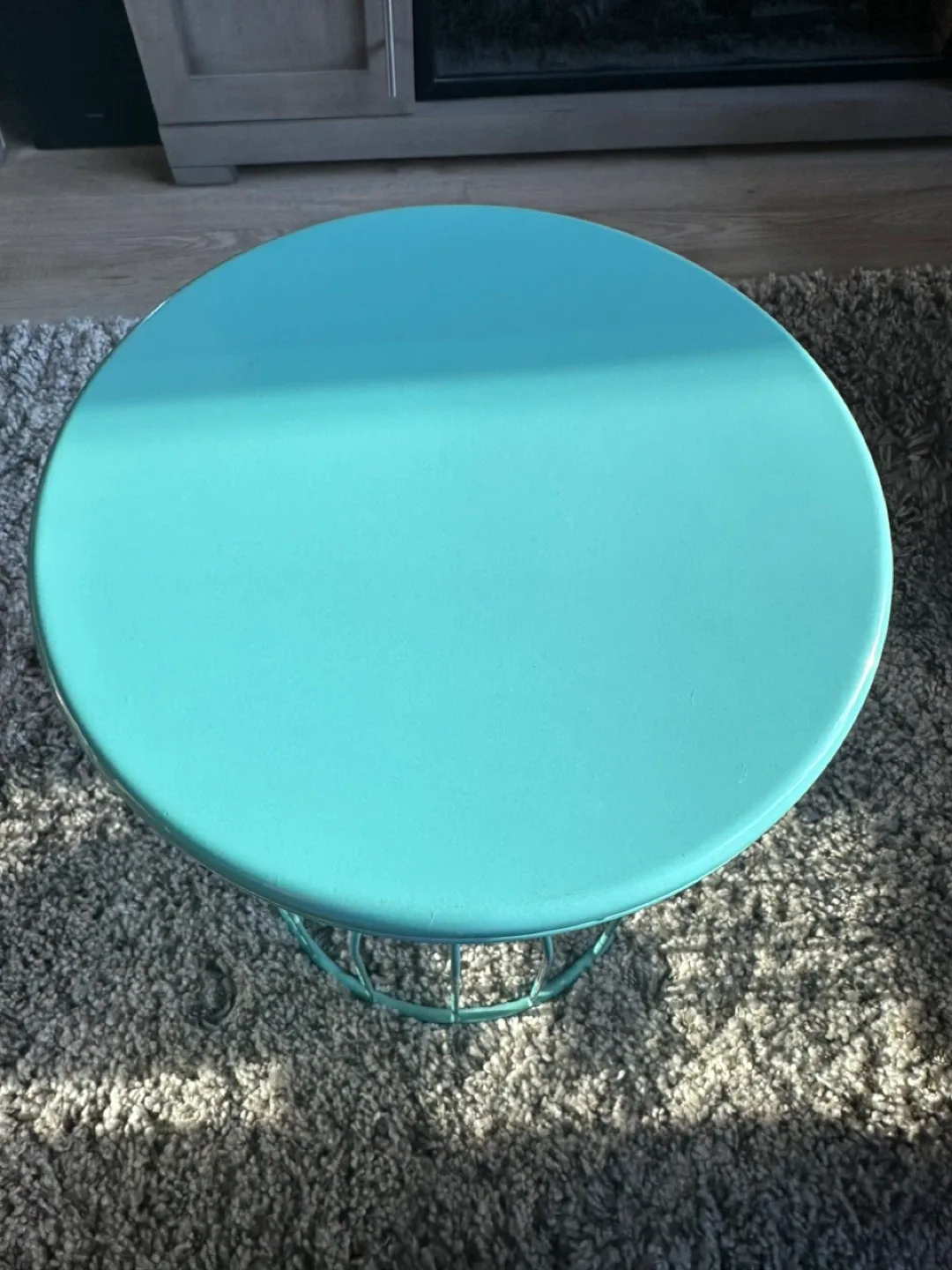 Turquoise Metal 🥕Accent Table thumbnail