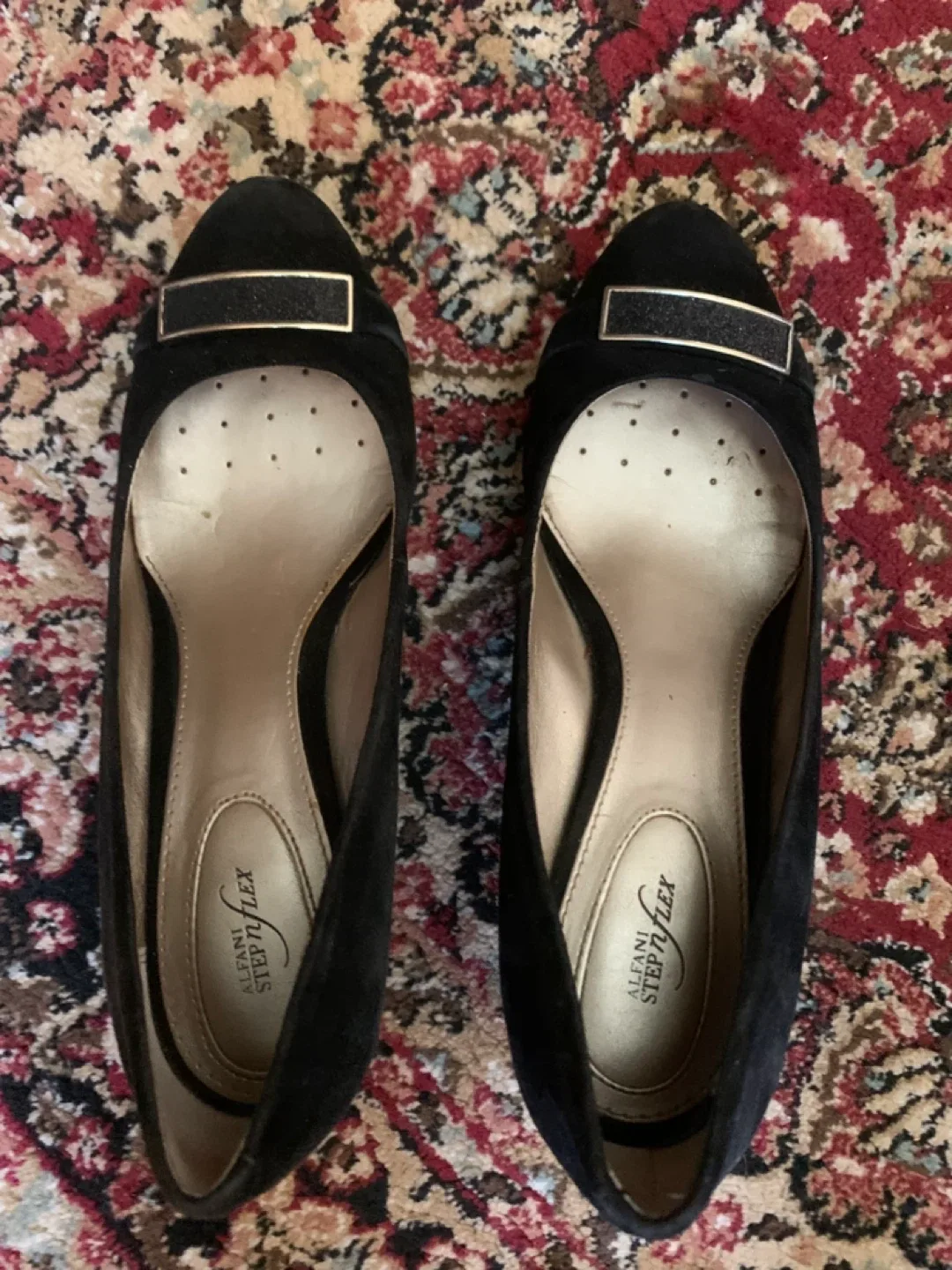 Alfani Stepflex Black wedge  style shoes image indicator(3)