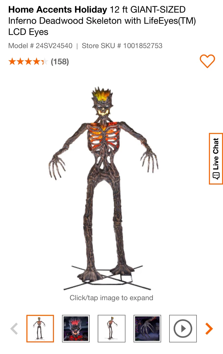 Deadwood Skeleton 12ft LED lights