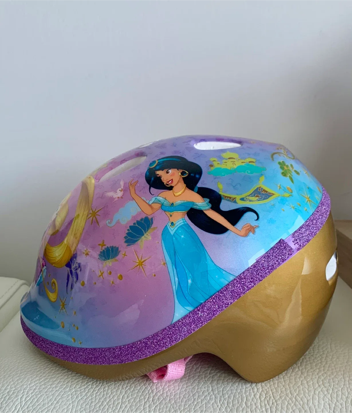 👑 Disney 3 Princesses kid bike helmet thumbnail