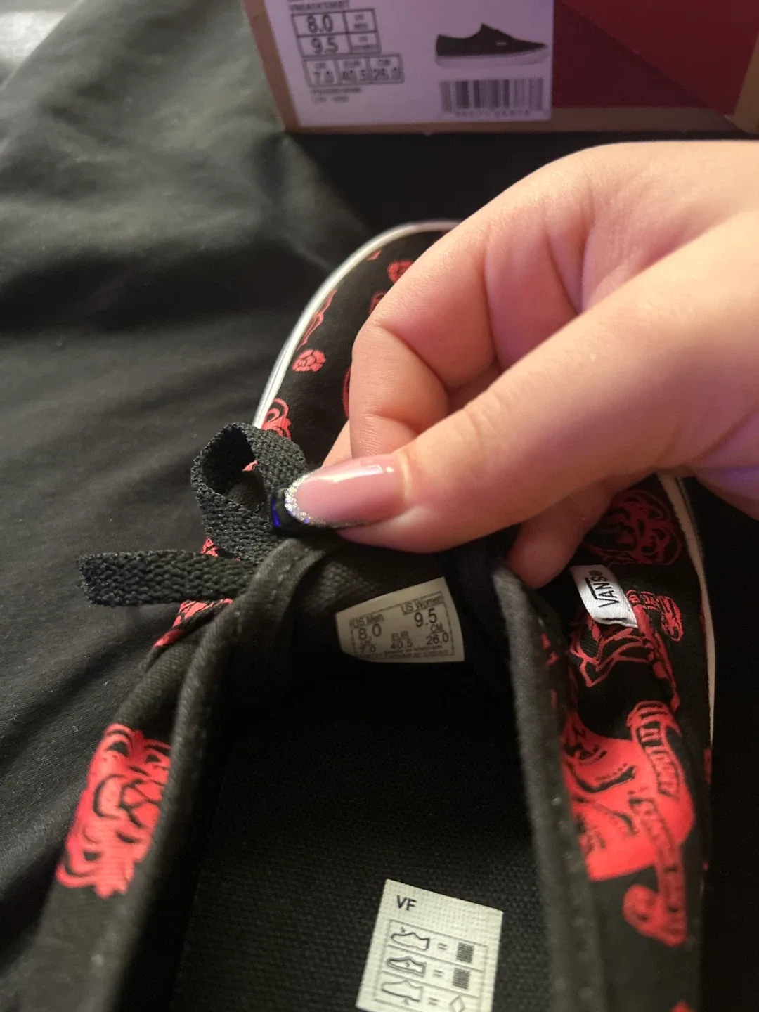 Vans Authentic Love You To Death Black/T Size 8.0 image indicator(4)