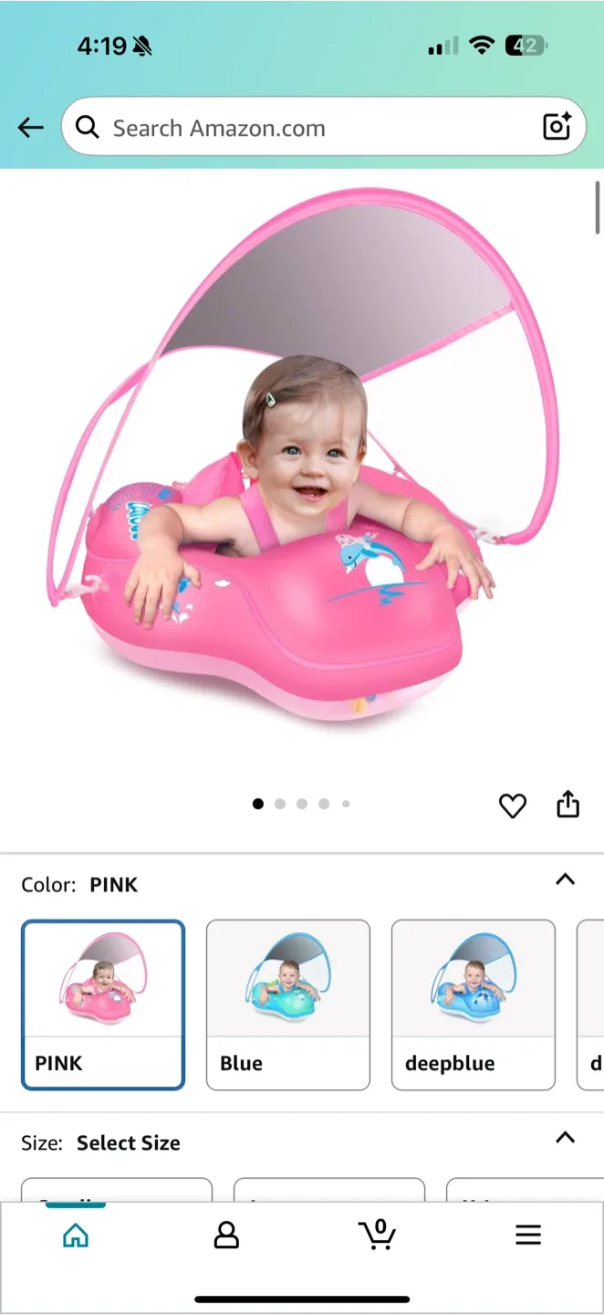 LAYCOL Baby Swimming Float - Pink thumbnail