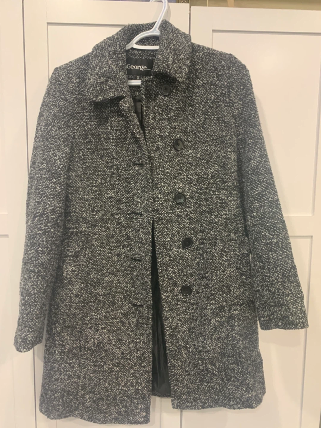 George Grey/Black Tweed Coat