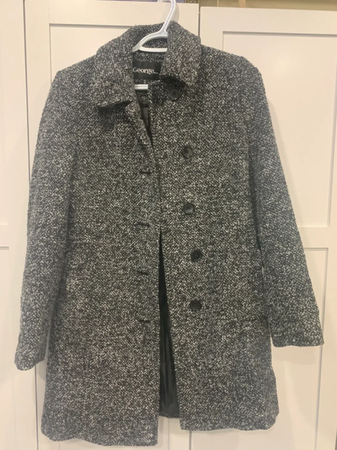 George Grey/Black Tweed Coat thumbnail