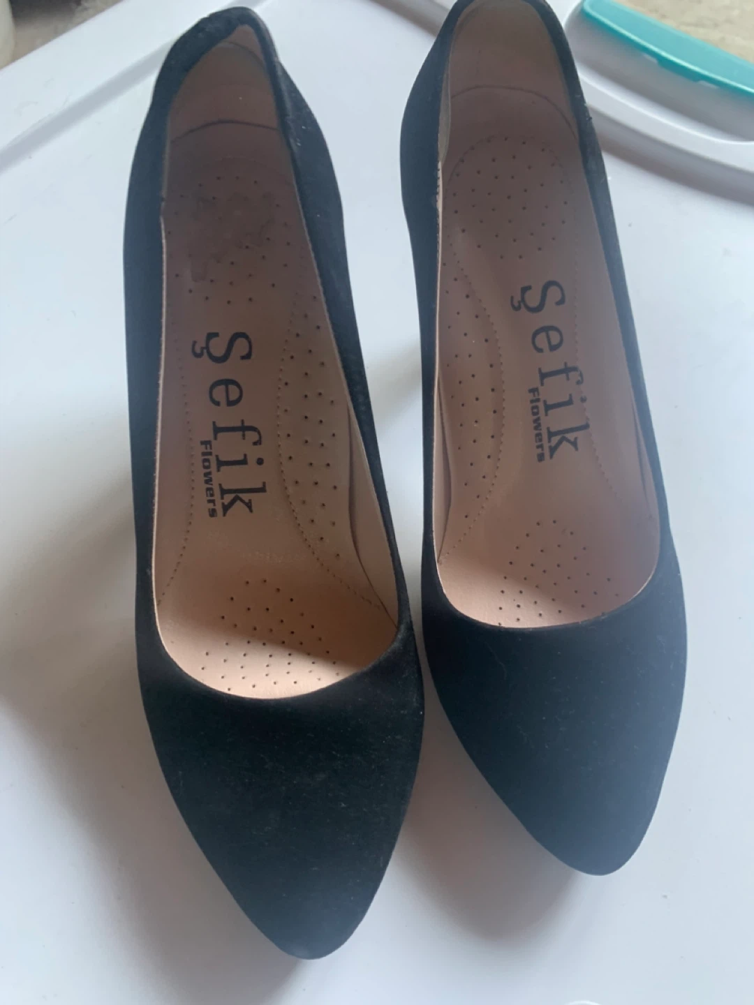 Şefik Flowers Black Heels - Size 36 - photo 2