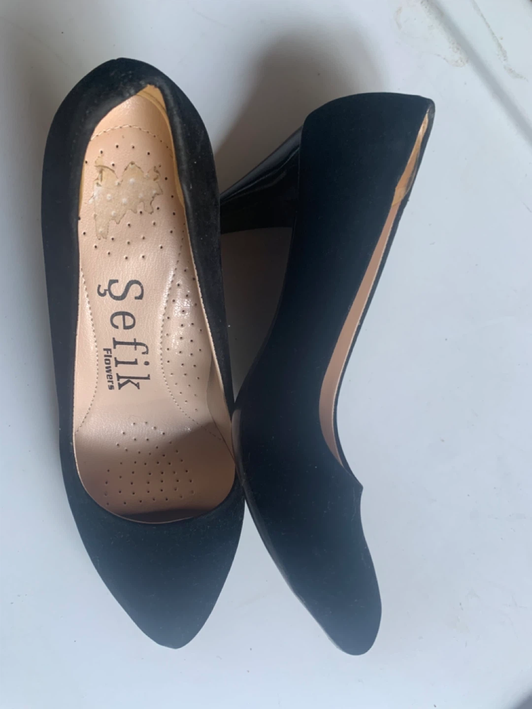 Şefik Flowers Black Heels - Size 36 - photo 4