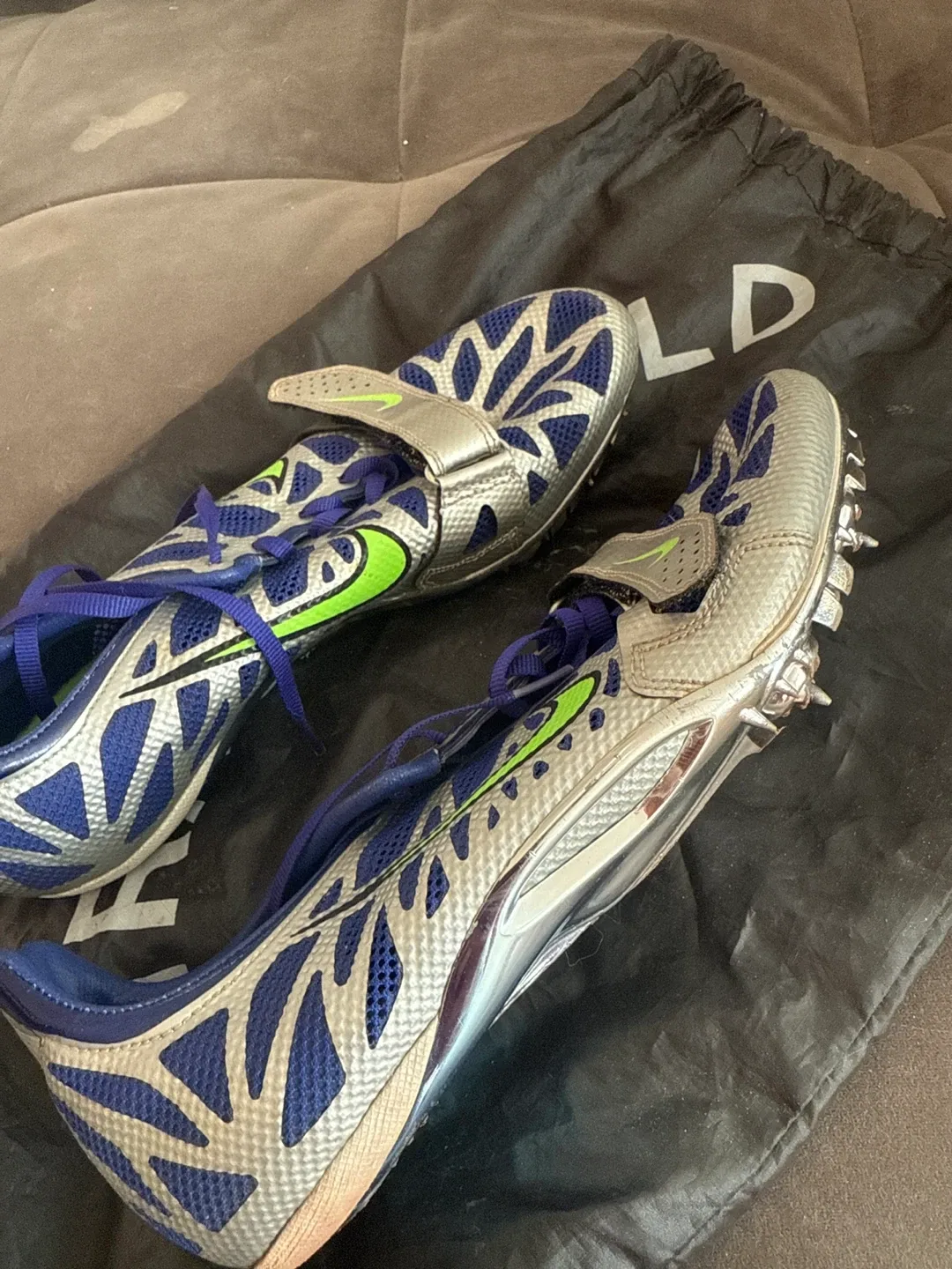 Nike Track Spikes, Silver & Blue image indicator(2)