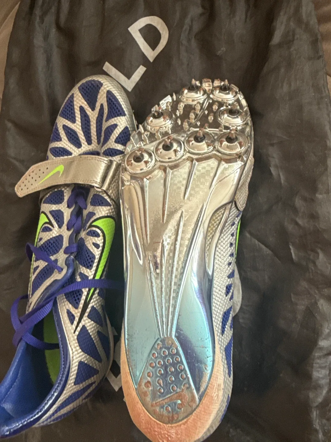 Nike Track Spikes, Silver & Blue image indicator(3)