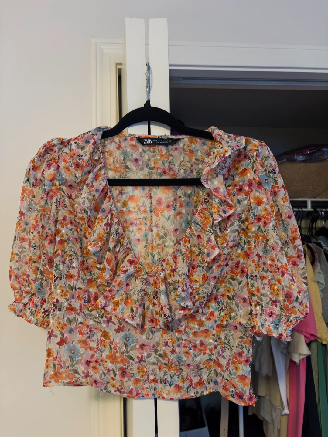 Zara Floral Print Blouse - Size M