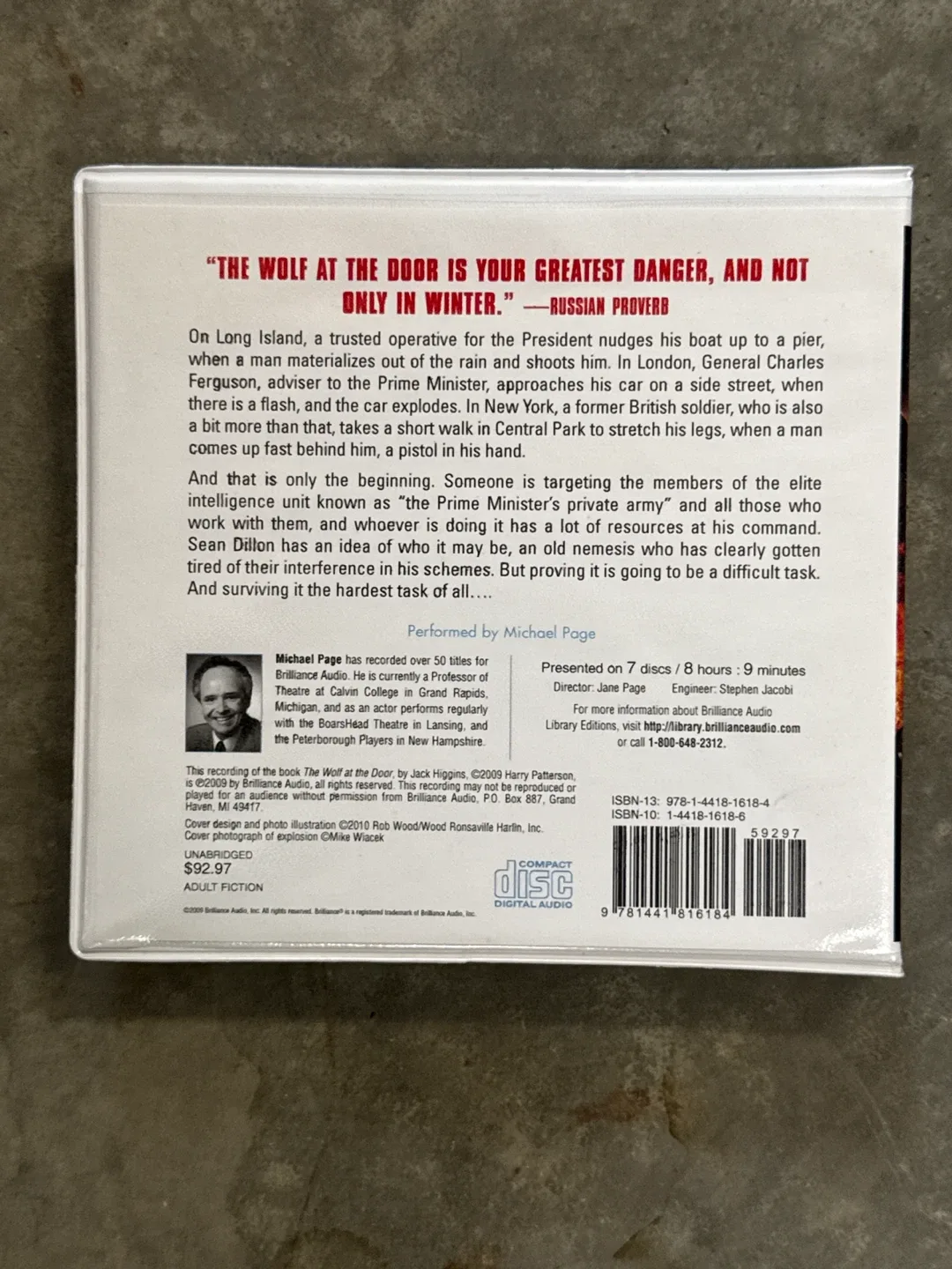 The Wolf at the Door by Jack Higgins Audiobook image indicator(2)