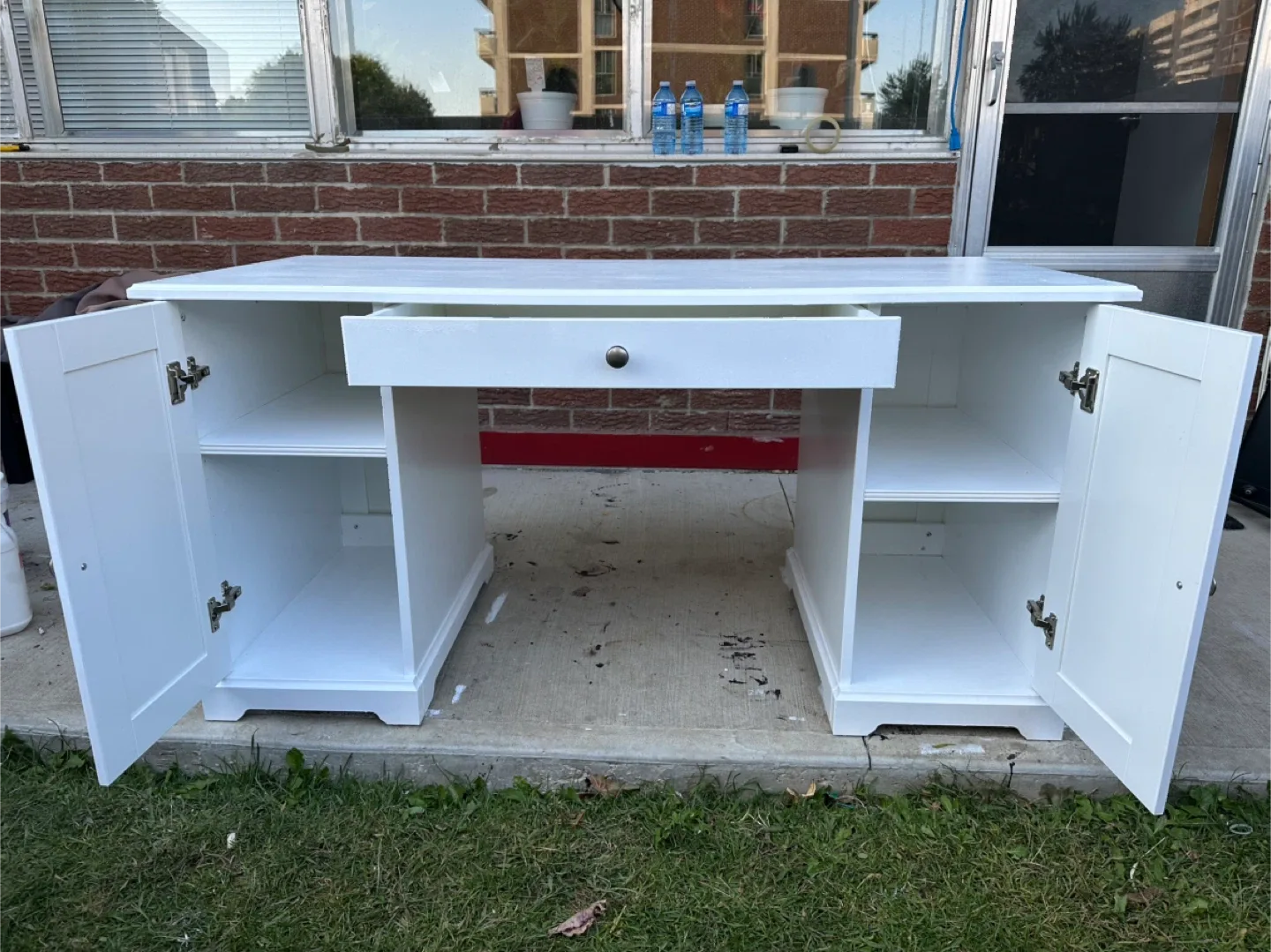 White Wooden Desk with Storage image indicator(6)