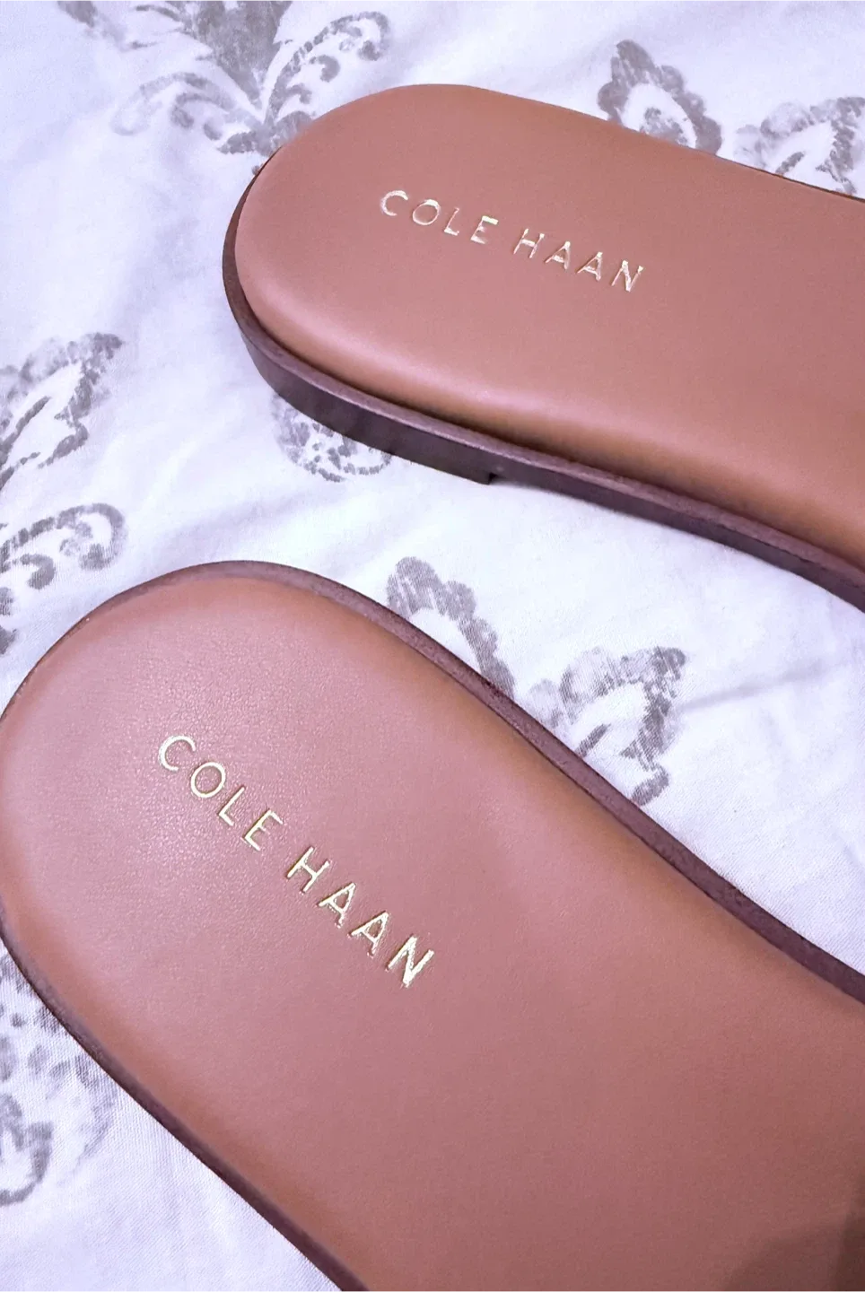 Cole Haan Pecan Leather Slides image indicator(4)