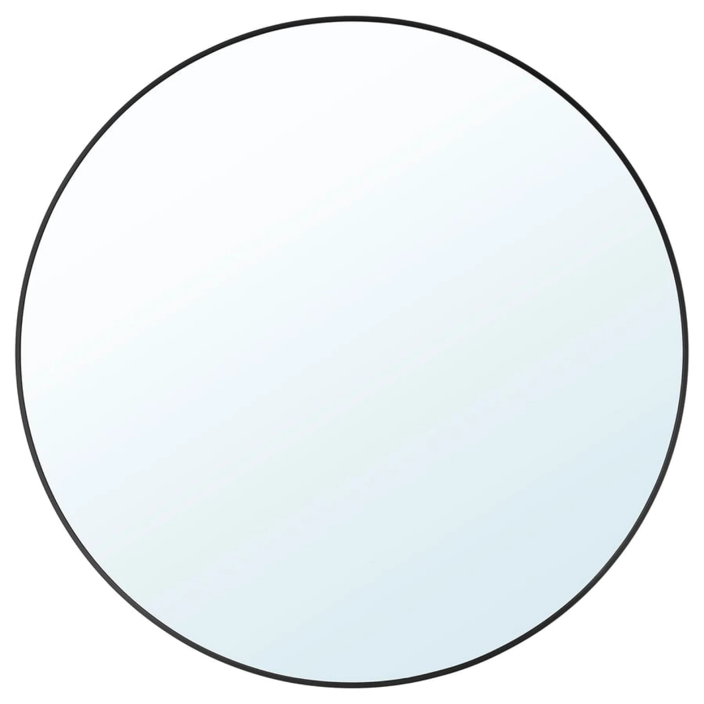 Round Mirror with Black Frame