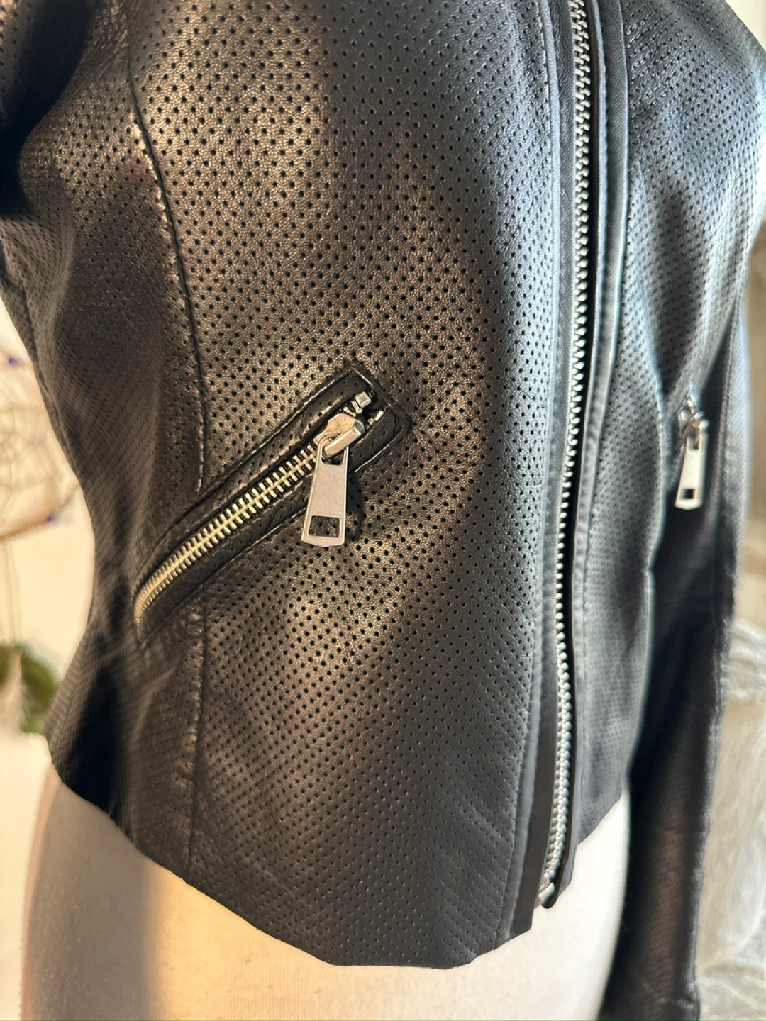 Authentic lamb skin proffered leather jacket - photo 3