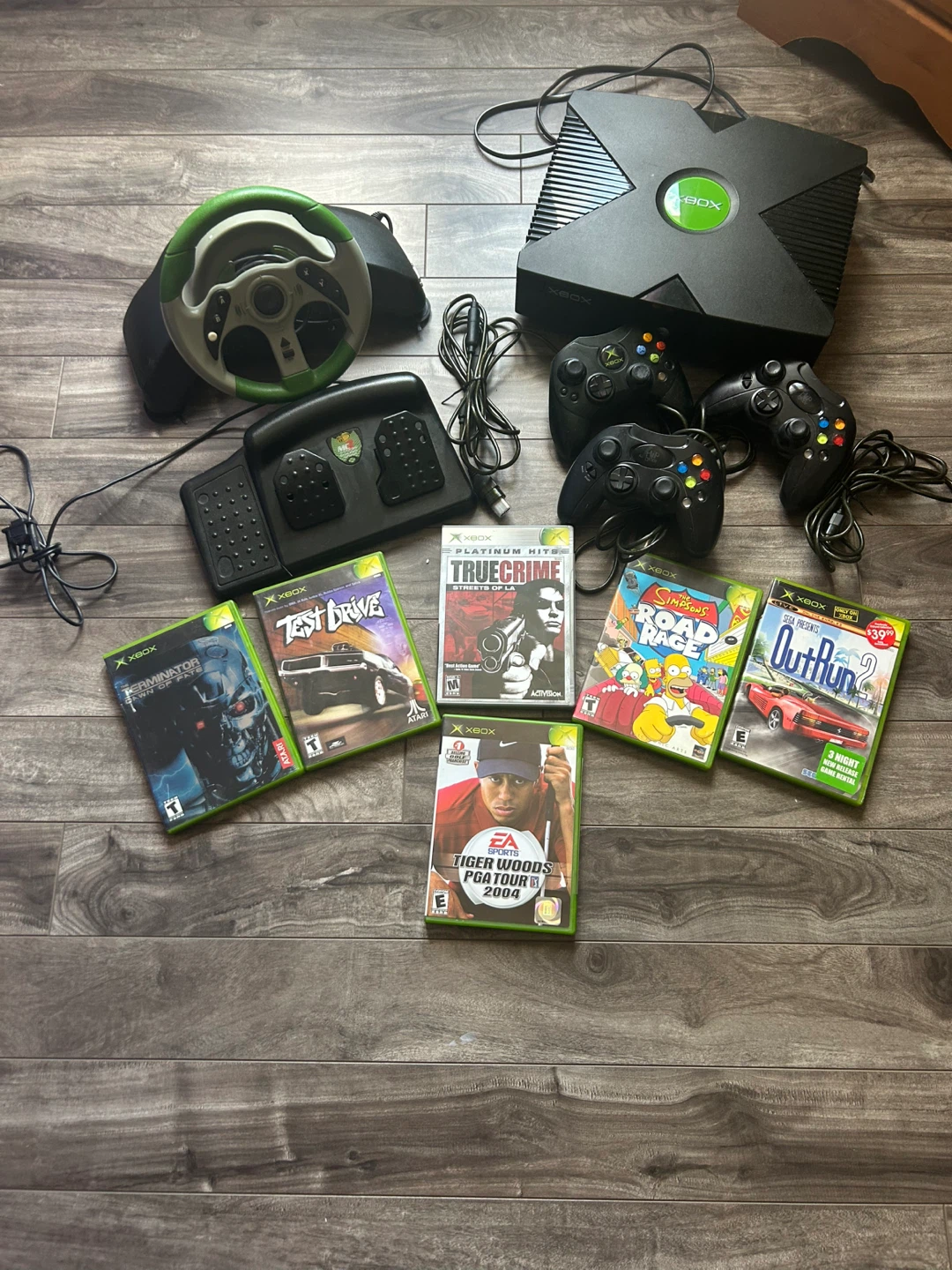Original Xbox Console, Games, Steering Wheel