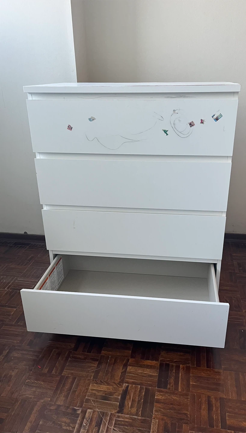 Ikea White 4-Drawer Dresser/ chest - photo 3