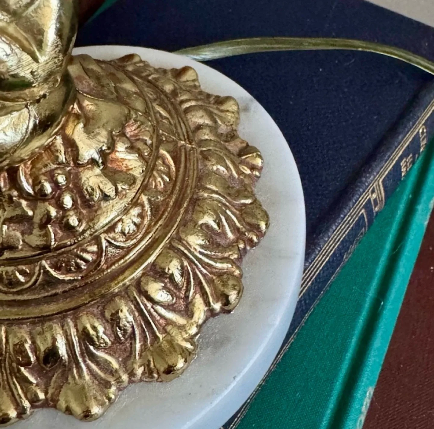 Vintage Hollwood Regency Cherub Angel Small Lamp - Marble Base image indicator(5)