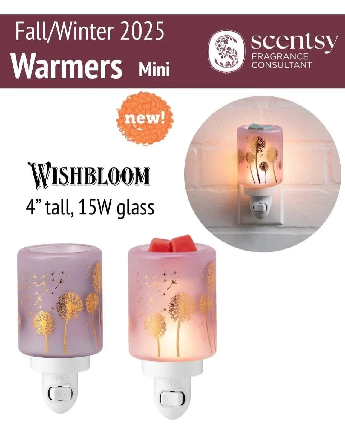 Scentsy Wishbloom Warmer! thumbnail