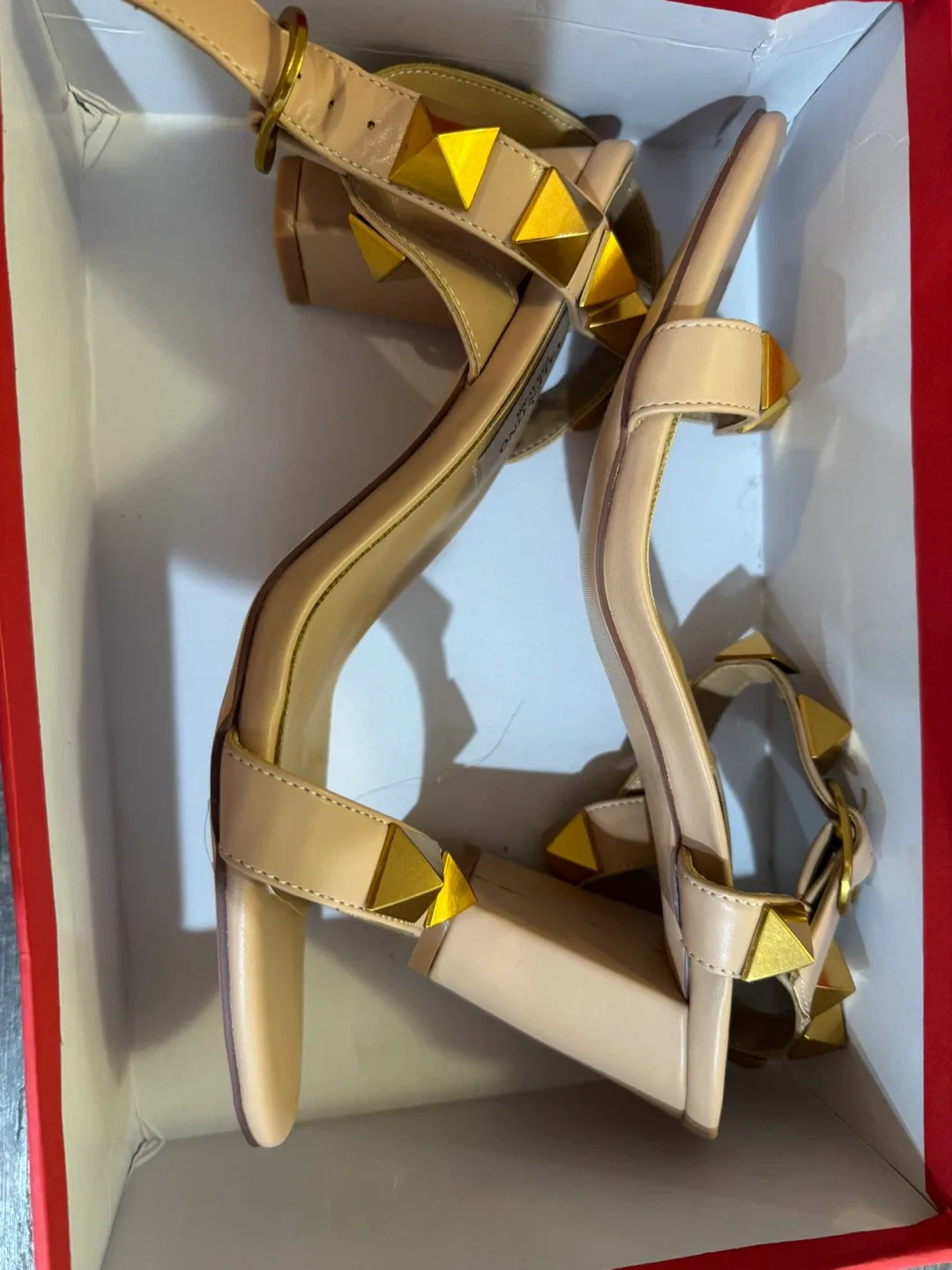 Nude Rockstud Sandals, Size 39 image indicator(4)