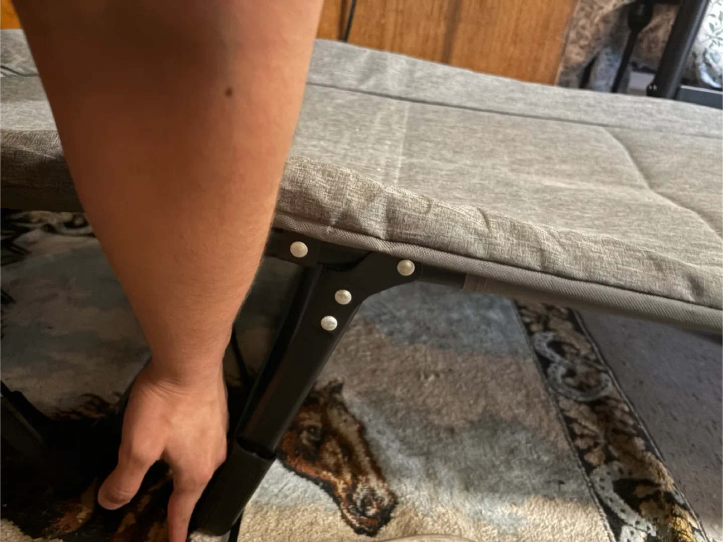 Folding Camping bed - Grey 🥕 image indicator(3)