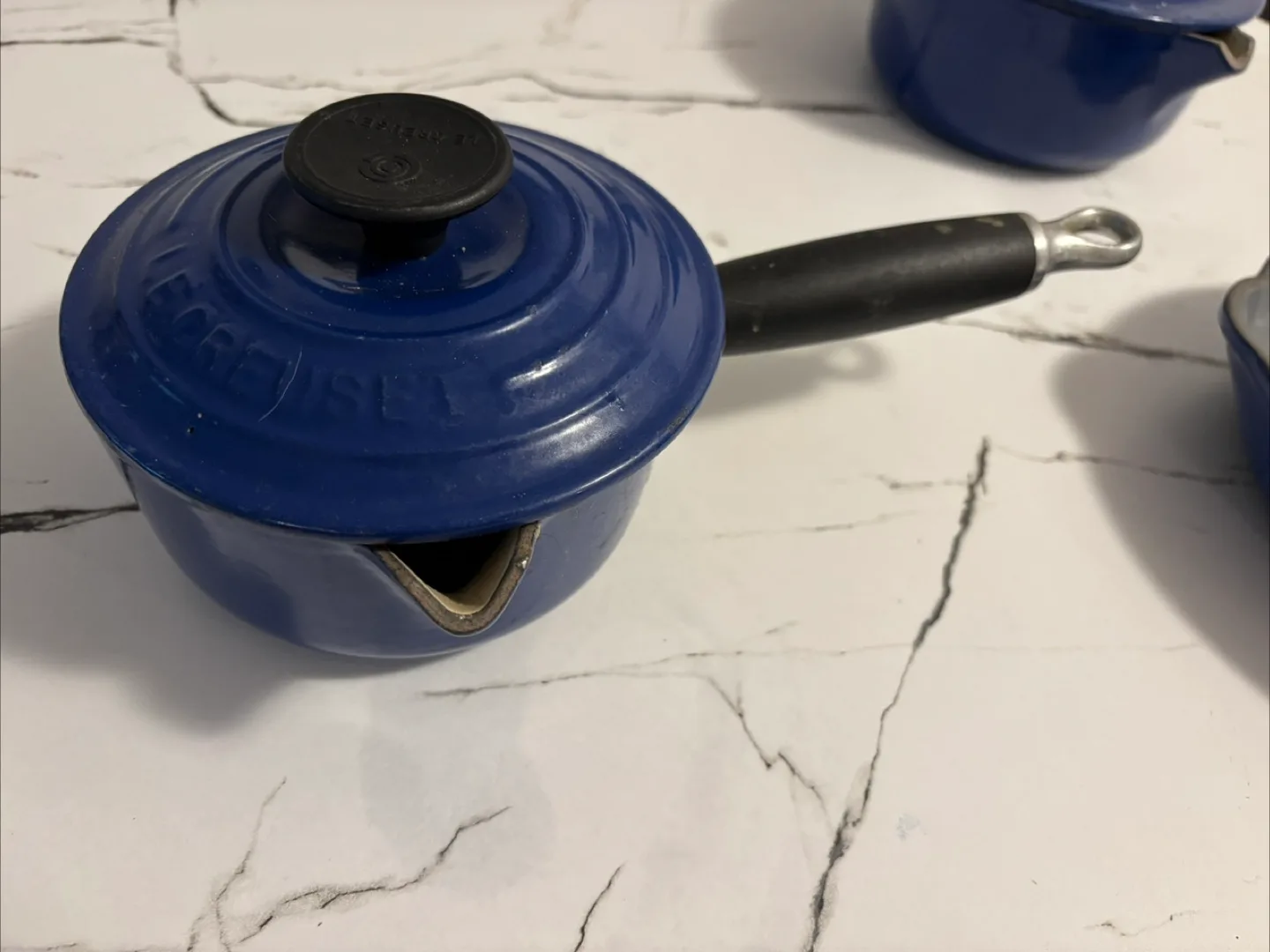 Le Creuset Fry Pan & Sauce Pots - Blue image indicator(7)