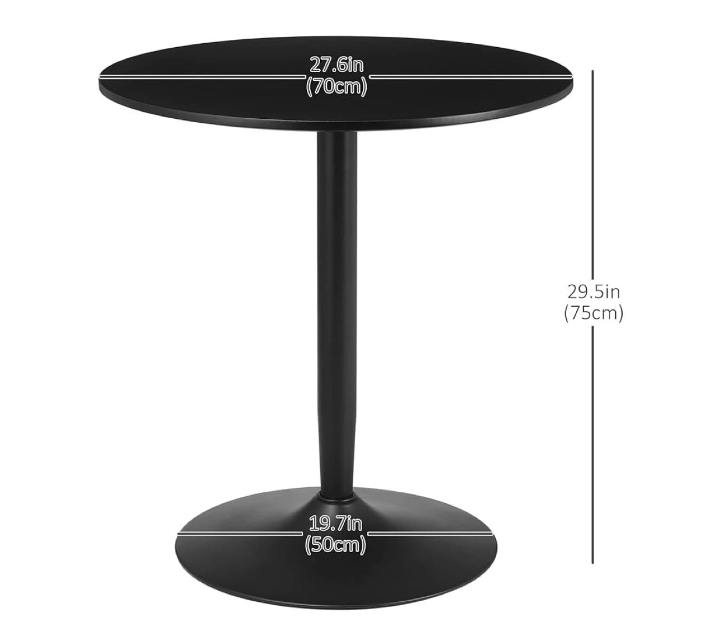 Round Pub Table with 2 White Chairs - photo 3