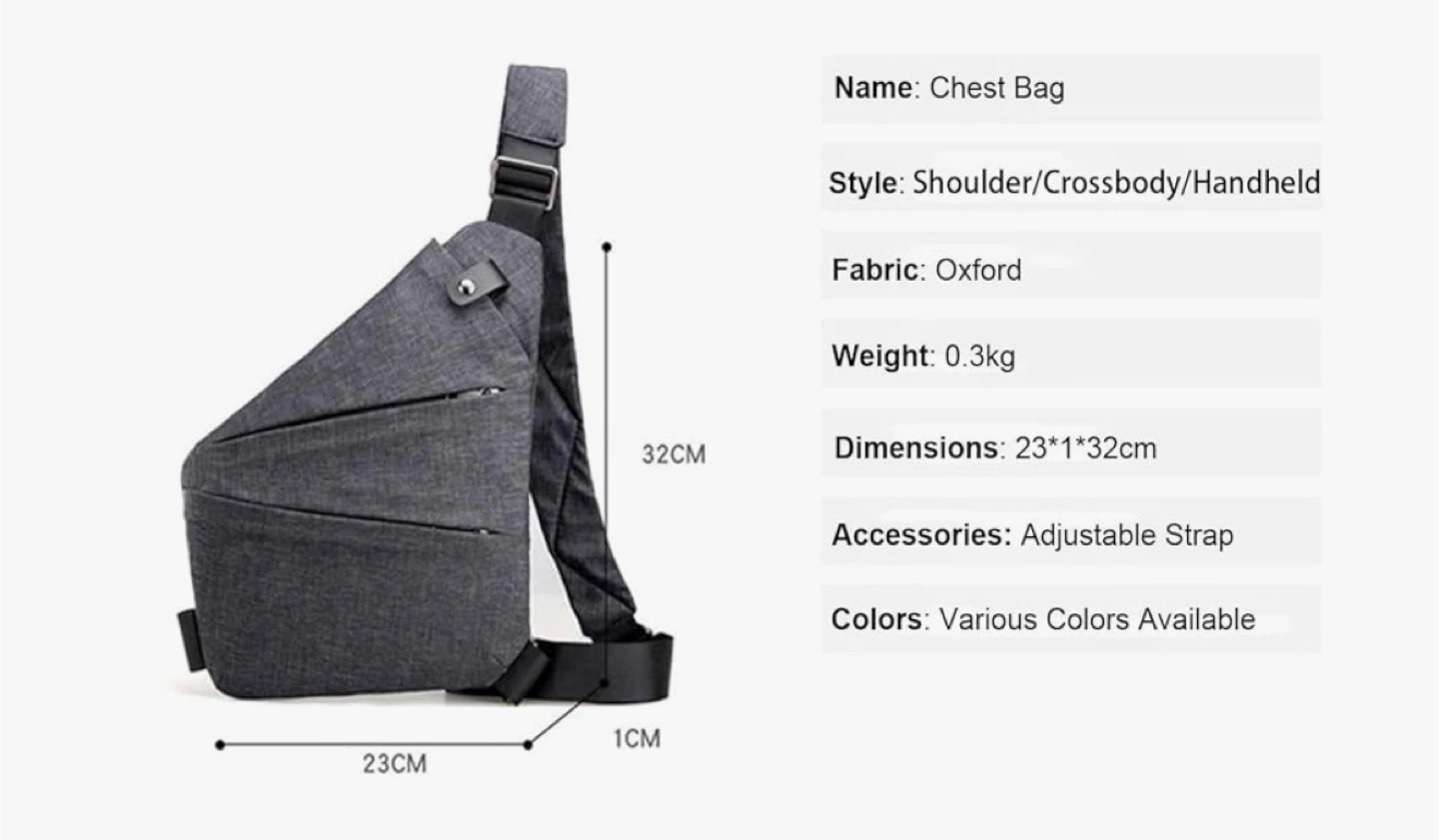 Unisex Brown sling slim crossbody bag waterproof - photo 4