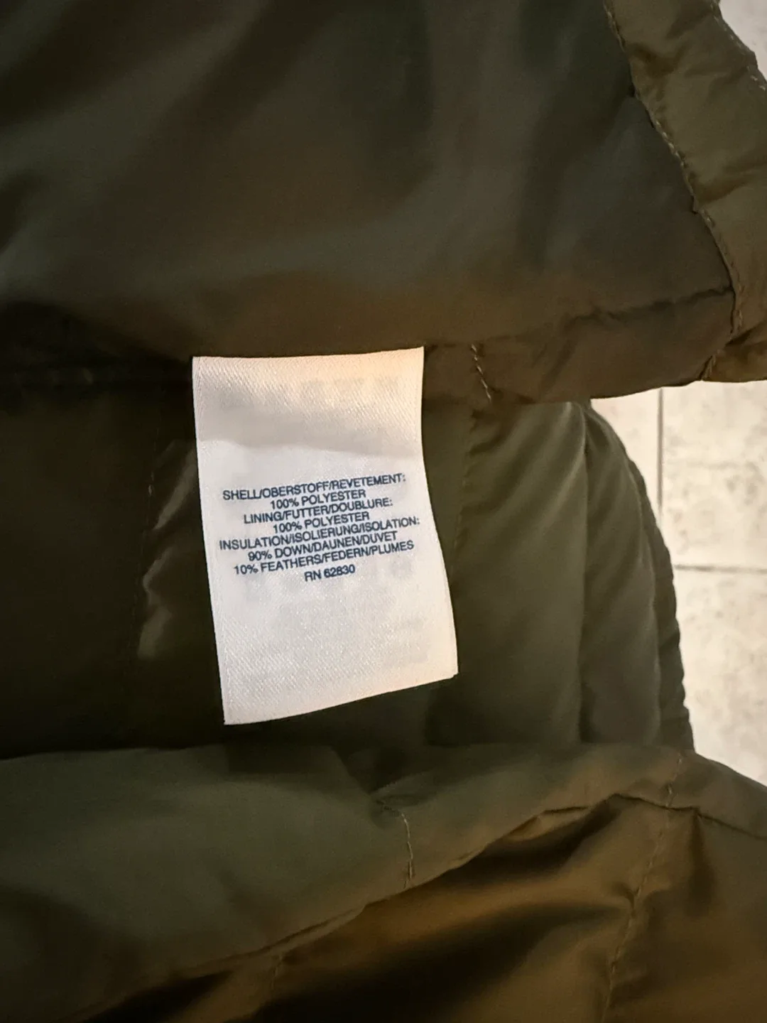 Lands' End Olive Green Puffer Jacket - Size S image indicator(5)