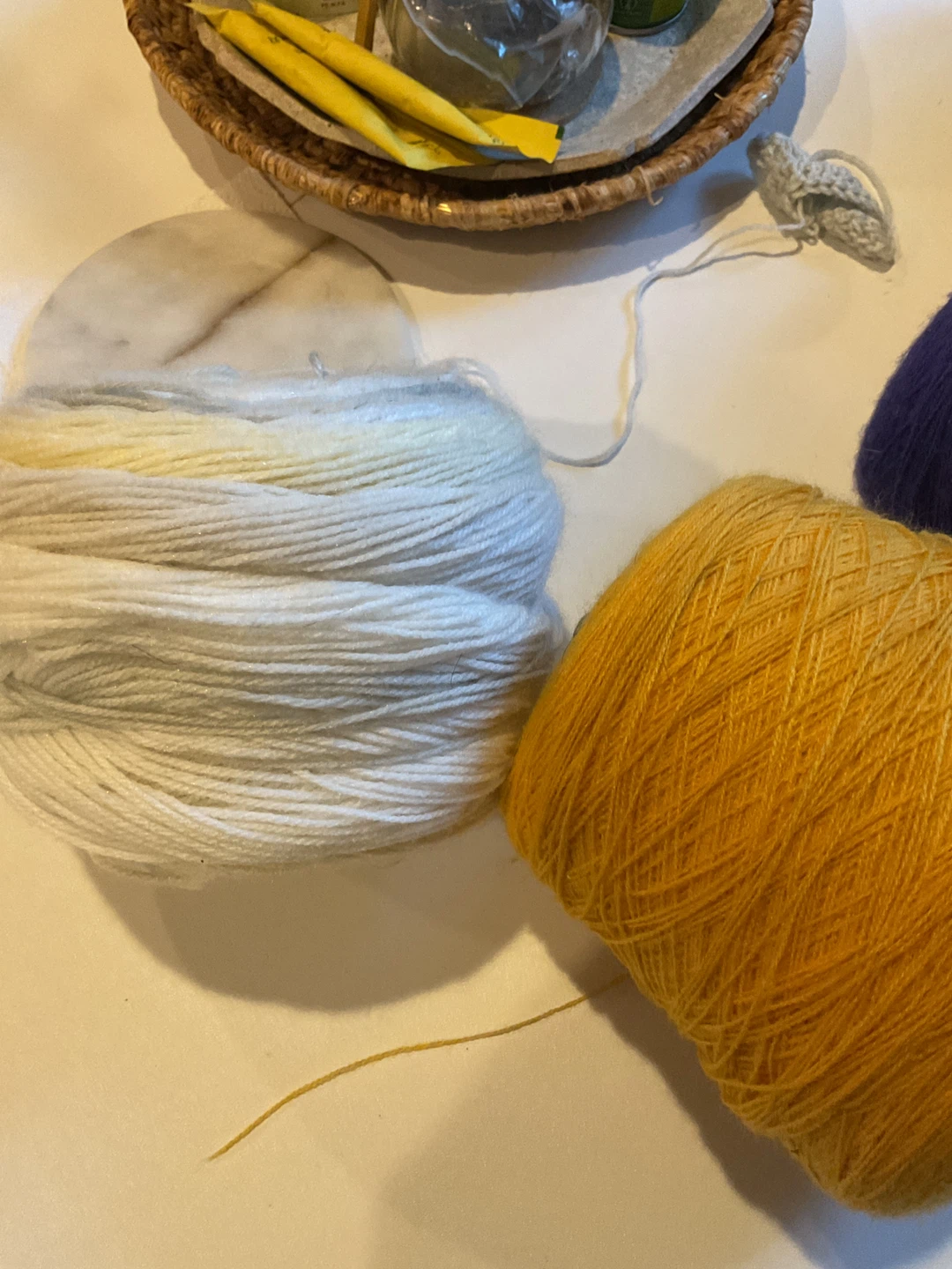 Yarn Bundle - Black, Yellow, Purple, Ombre - photo 3