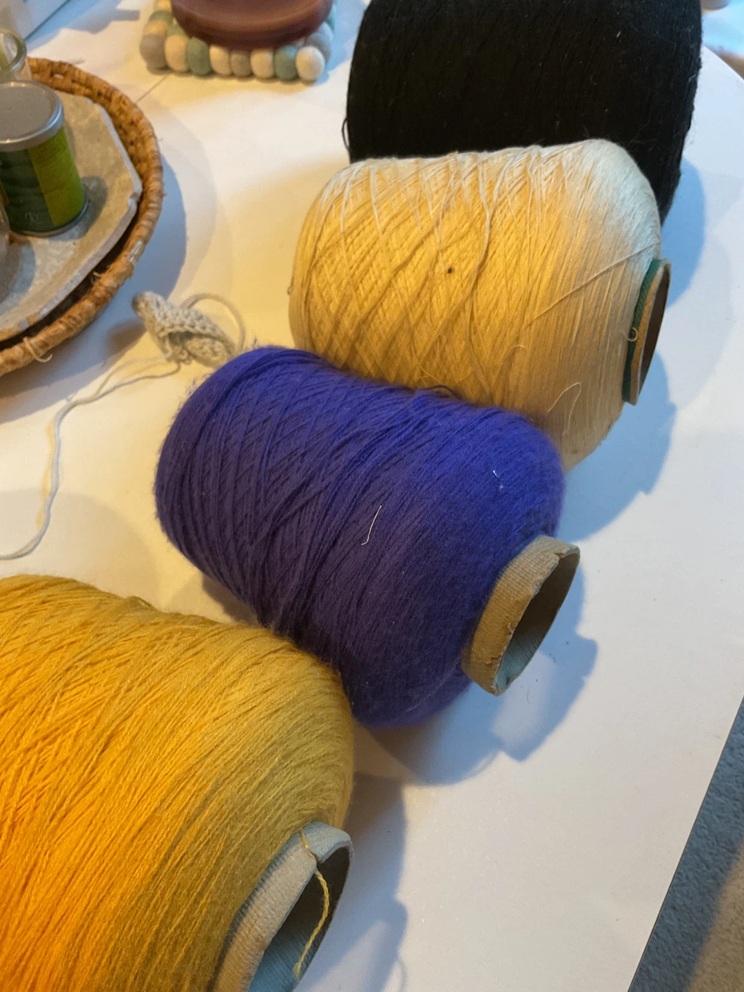 Yarn Bundle - Black, Yellow, Purple, Ombre - photo 2