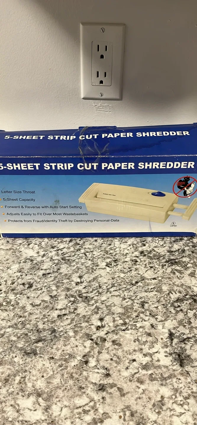 5-Sheet Strip Cut Paper Shredder thumbnail