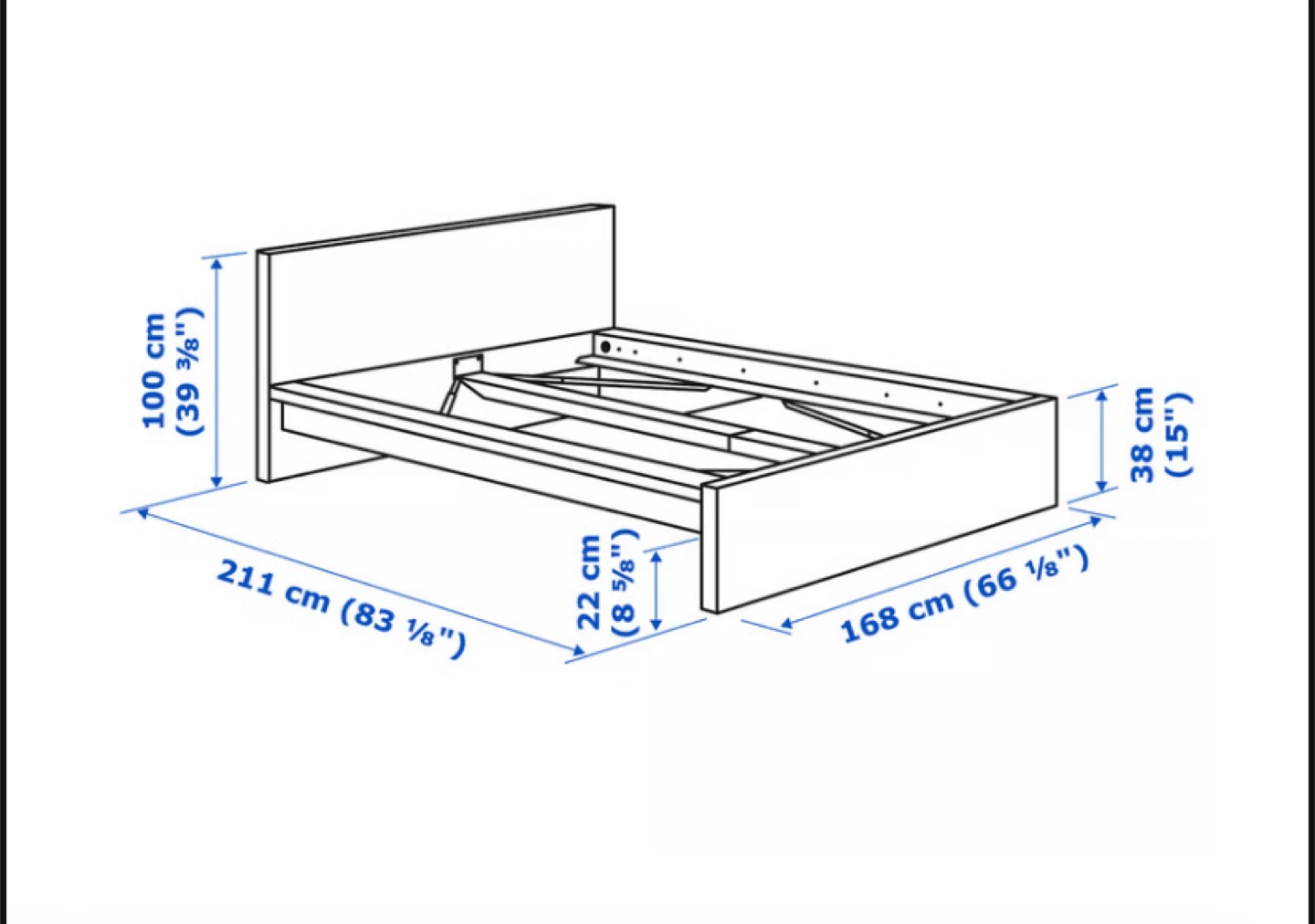 IKEA Malm White Queen Bed Frame - photo 2