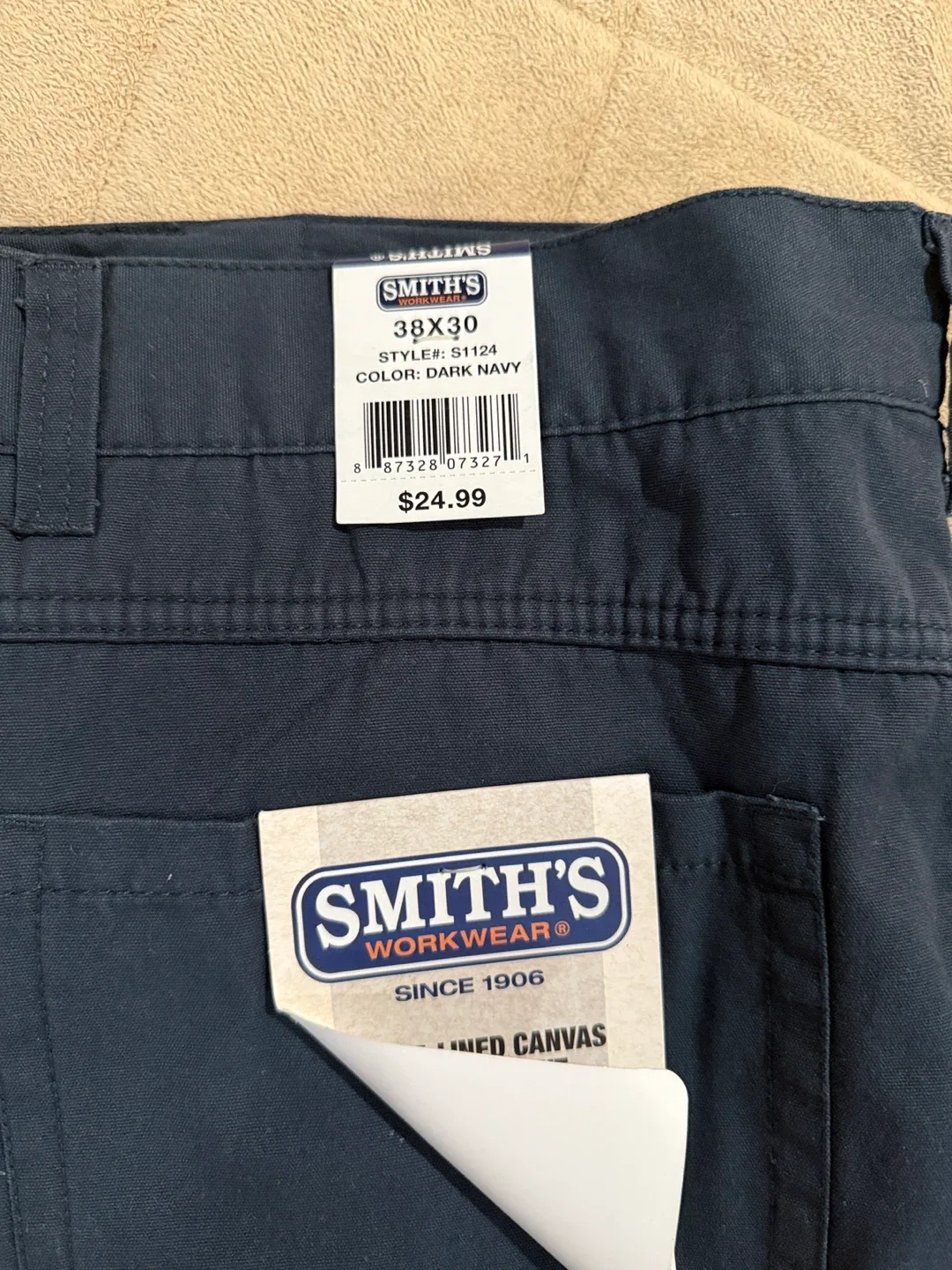 Smith's Workwear Pants 38x30 Dark Navy image indicator(2)