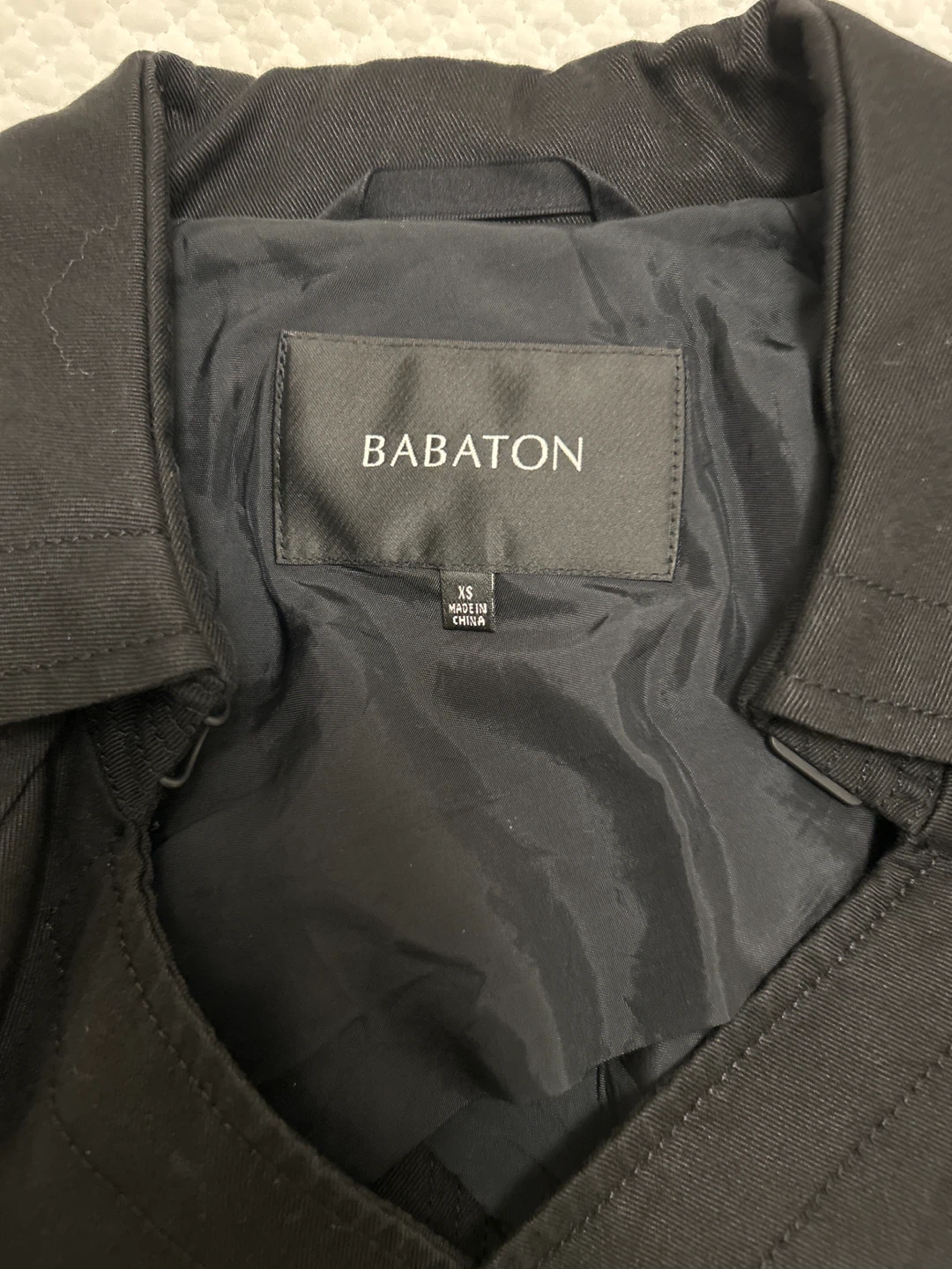 Babaton Black Trench Coat - Size XS - photo 3