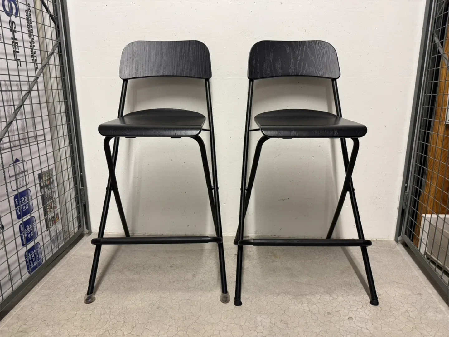 IKEA Franklin - 2 Black Folding Bar Stools, Set of 2 image indicator(3)