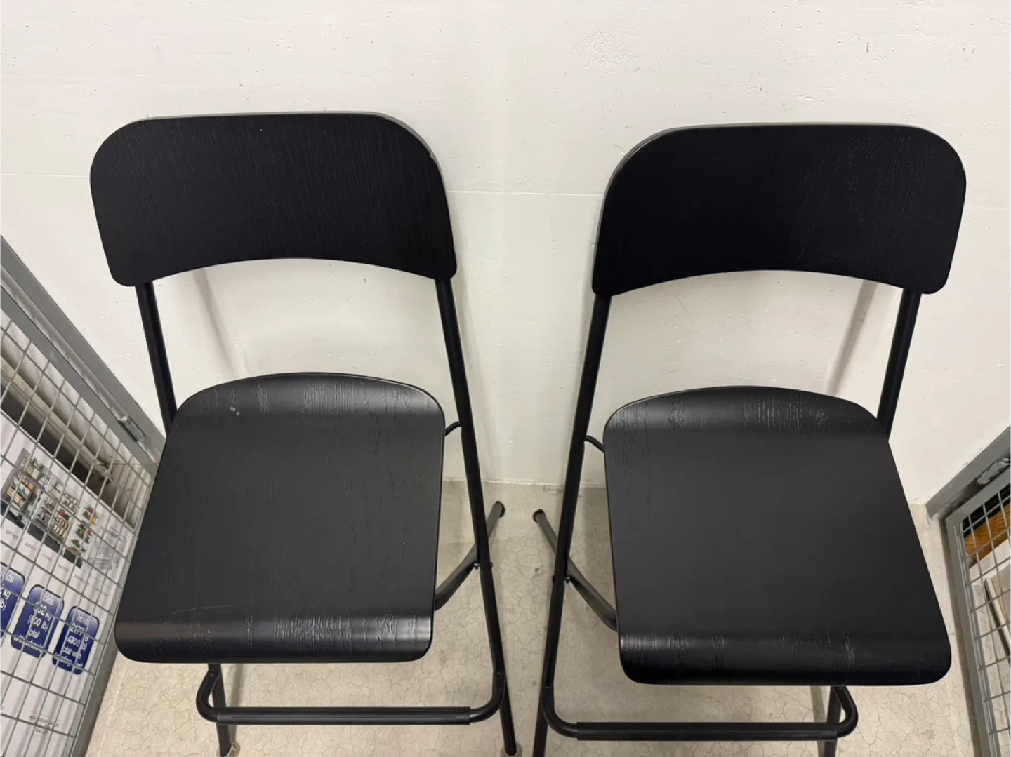 IKEA Franklin - 2 Black Folding Bar Stools, Set of 2 image indicator(4)