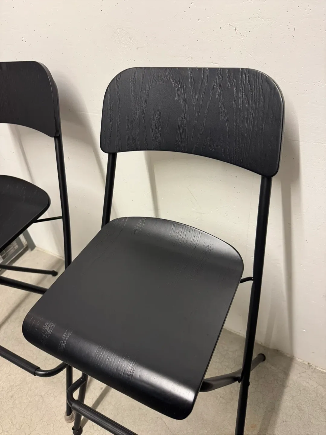 IKEA Franklin - 2 Black Folding Bar Stools, Set of 2 image indicator(6)