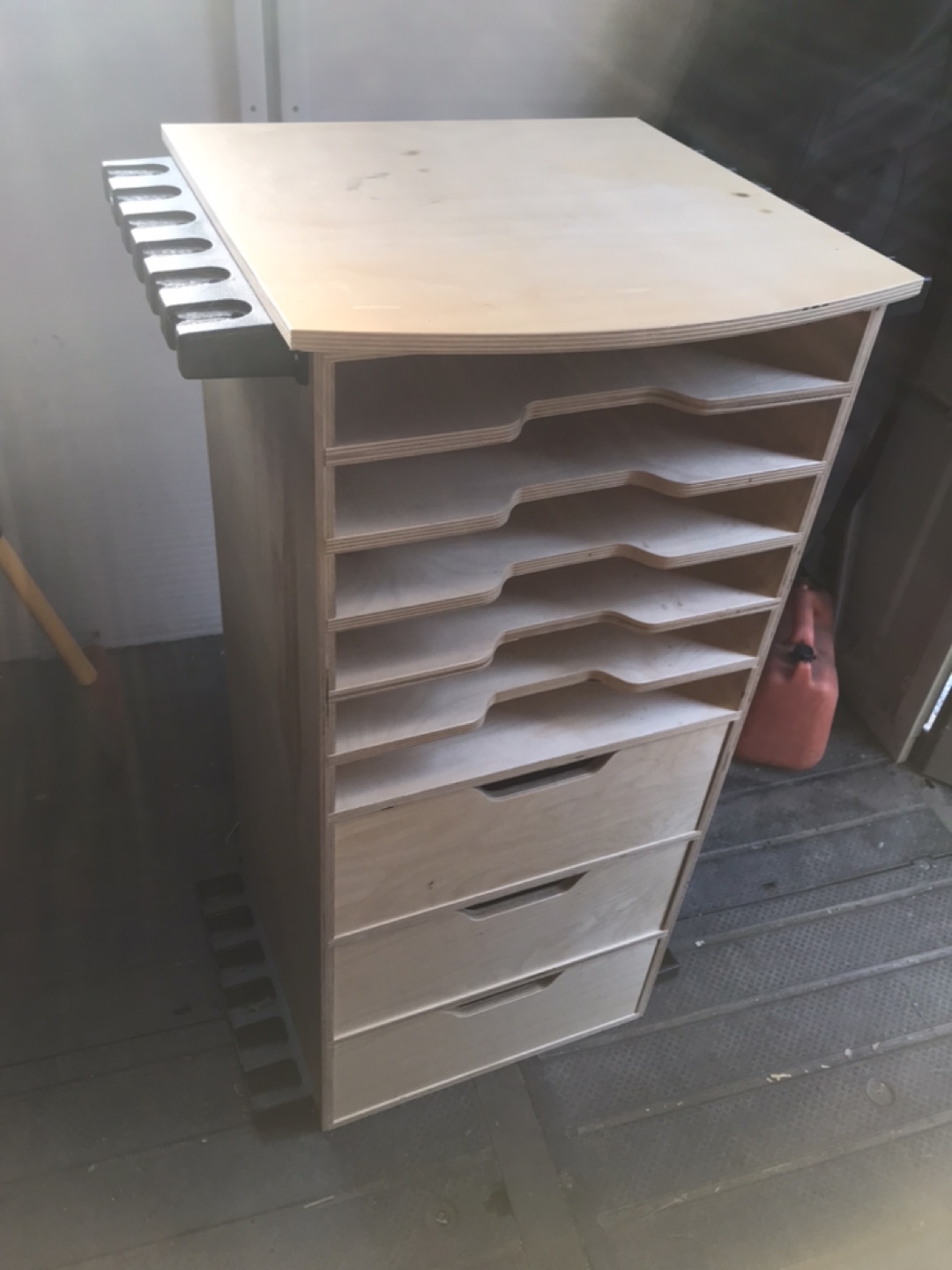 Hand crafted Wooden Fishing Storage Cabinet with Drawers